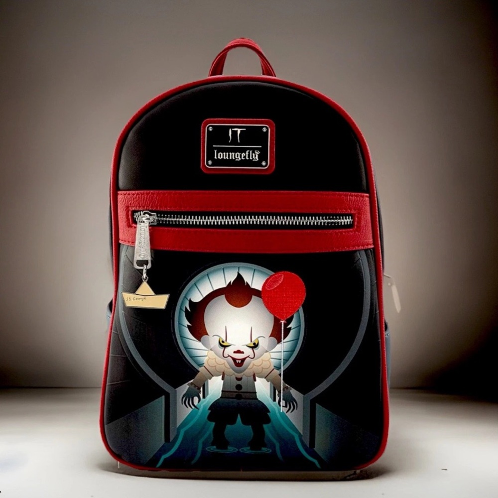 NEW Loungefly King’s IT Sewer You'll Float Too Chibi PENNYWISE Clown Backpack